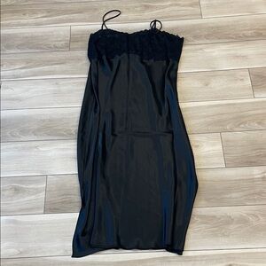 Avenue Body Black Lace Trim Slip